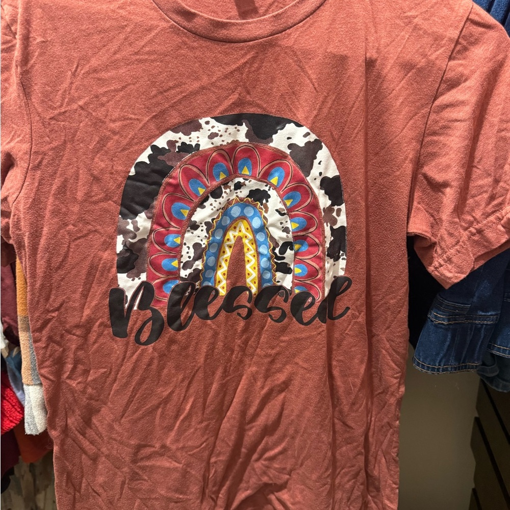 Bella Canvas Rust 'Blessed' Graphic Tee